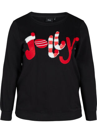 Christmas sweater, Black Jolly, Packshot image number 0