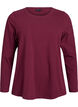 Basic jersey blouse with long sleeves, Dark Bordeaux, Packshot image number 0