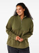Sweatshirt with knitwear and zip, Winter Moss, Model image number 0