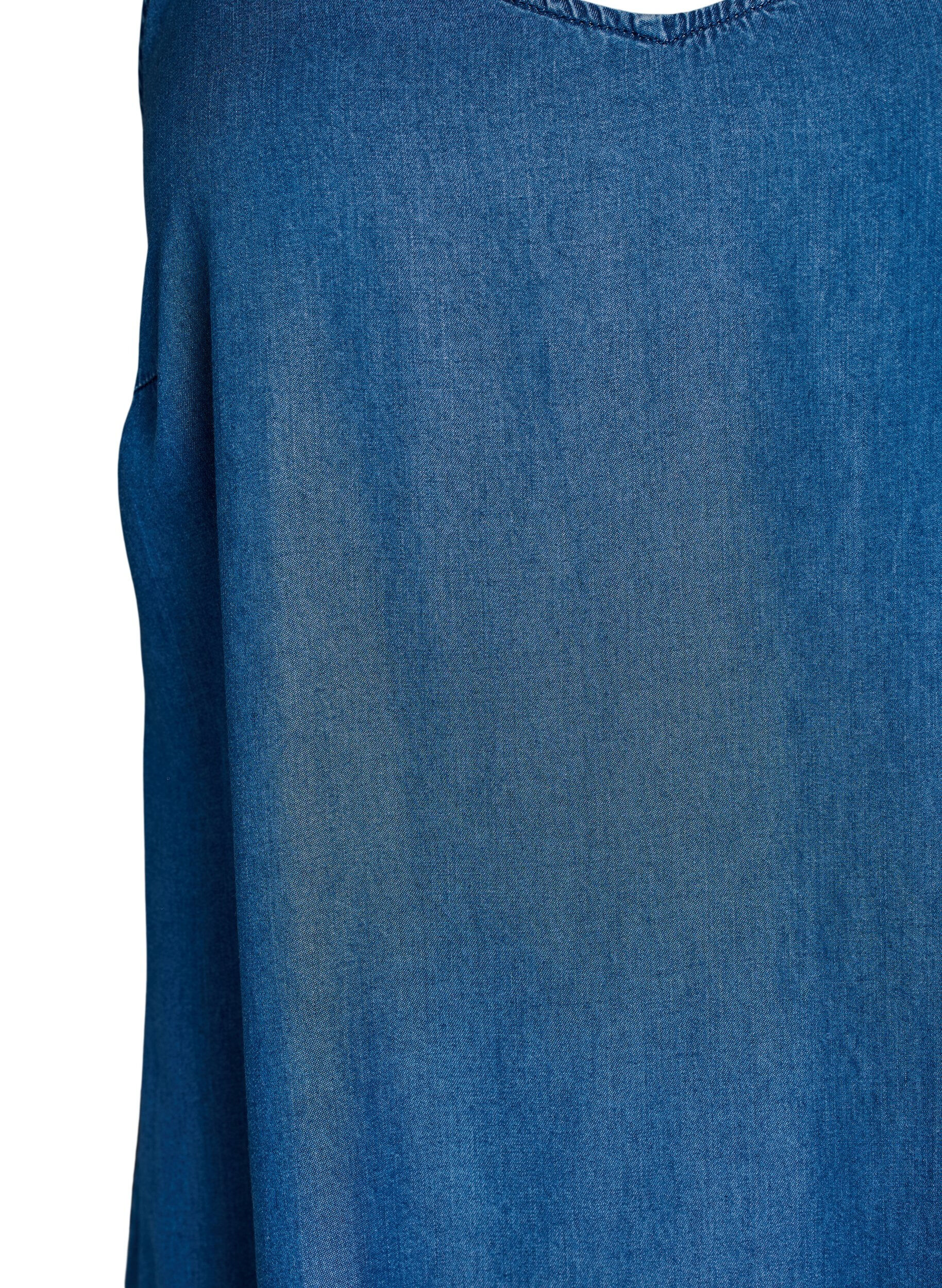 Zizzifashion Knee-length strap dress in TENCEL&trade; Lyocell with a denim look, Blue, Packshot image number 2