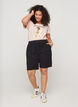 Loose cotton shorts with pockets, Black, Model image number 1