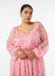 Chiffon party dress with long sleeves, Rose, Model image number 2