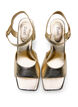 Pumps with an open toe and square toe, Gold, Packshot image number 2
