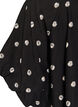 Short viscose dress with balloon sleeves, Black, Packshot image number 3