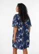 Short A-line dress with embroidered pattern, Blue, Model image number 2