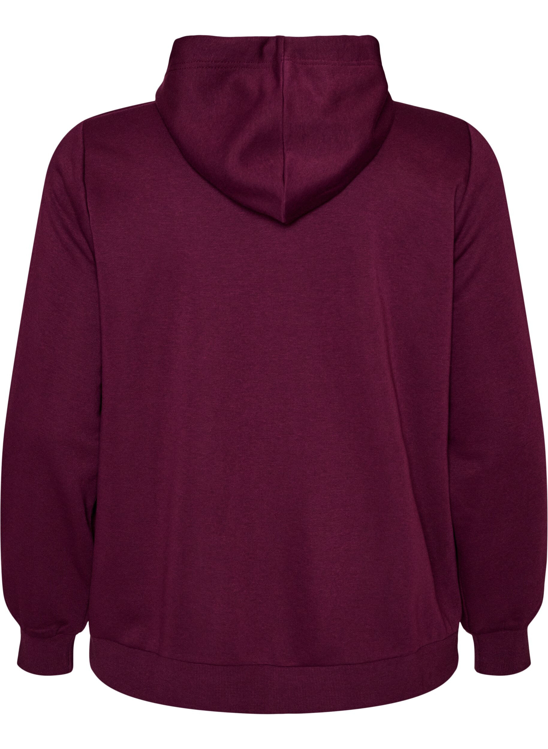 ZizzifashionHooded sweatshirt with a zip and pockets, Purple, Packshot image number 1