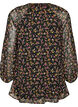 Floral print A-line tunic, Black, Packshot image number 1