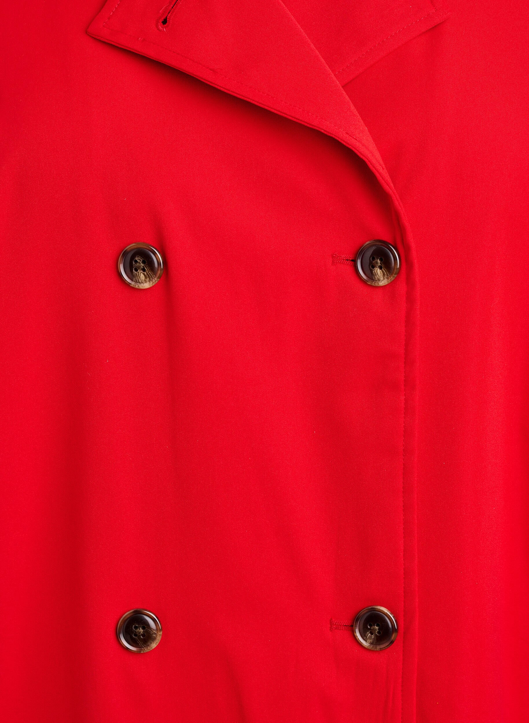Zizzifashion Short trench coat with pockets, Red, Packshot image number 2