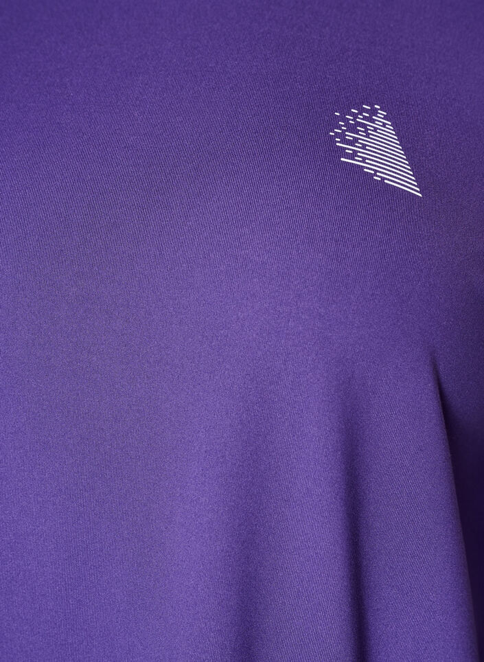 Sports top with 3/4 sleeves, Purple, Packshot image number 2