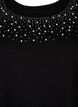 Blouse with pearl embellishment, Black, Packshot image number 2