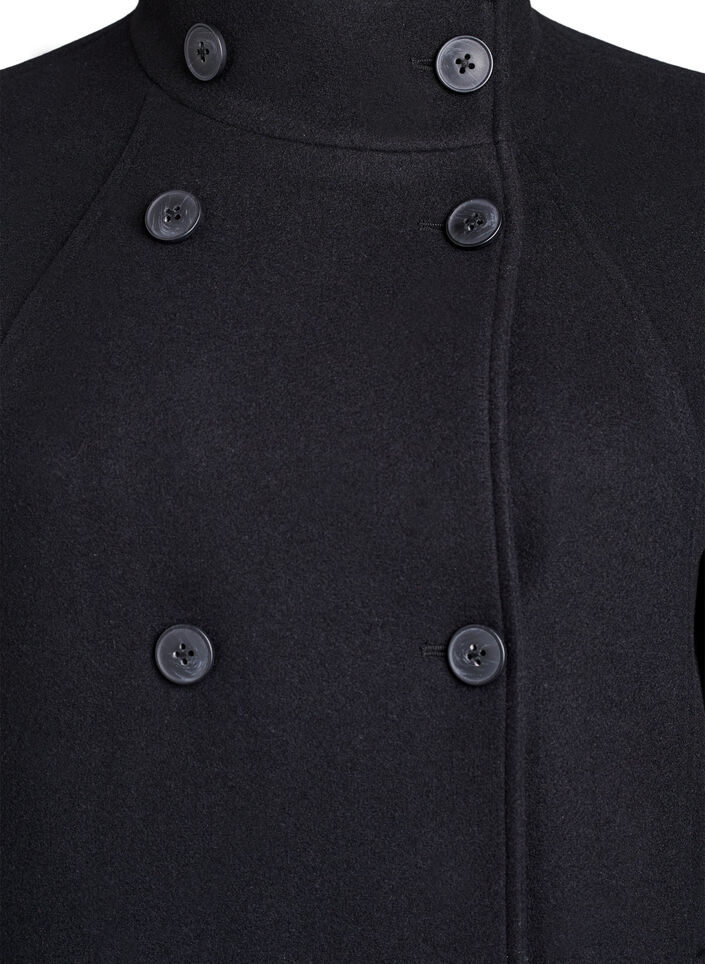 Short coat with A-line shape, Black, Packshot image number 2