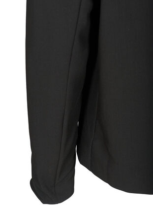 Cropped blazer with puff sleeves, Black, Packshot image number 3