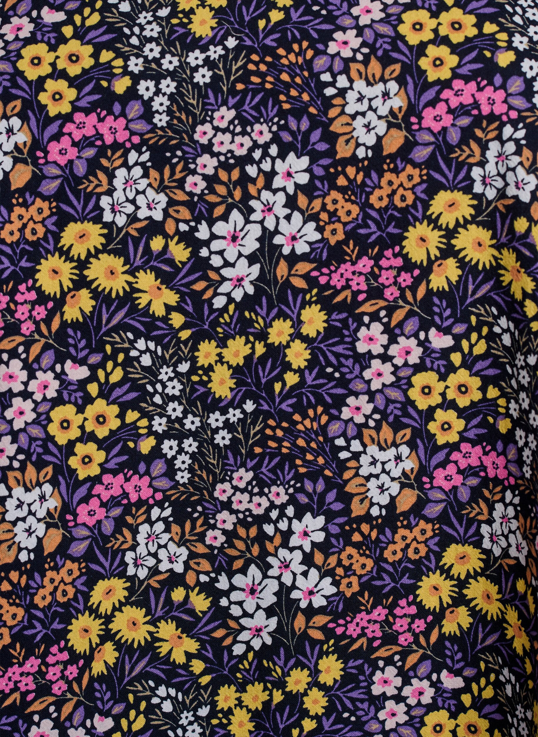 ZizzifashionShort a-line dress with floral print, Blue, Packshot image number 2