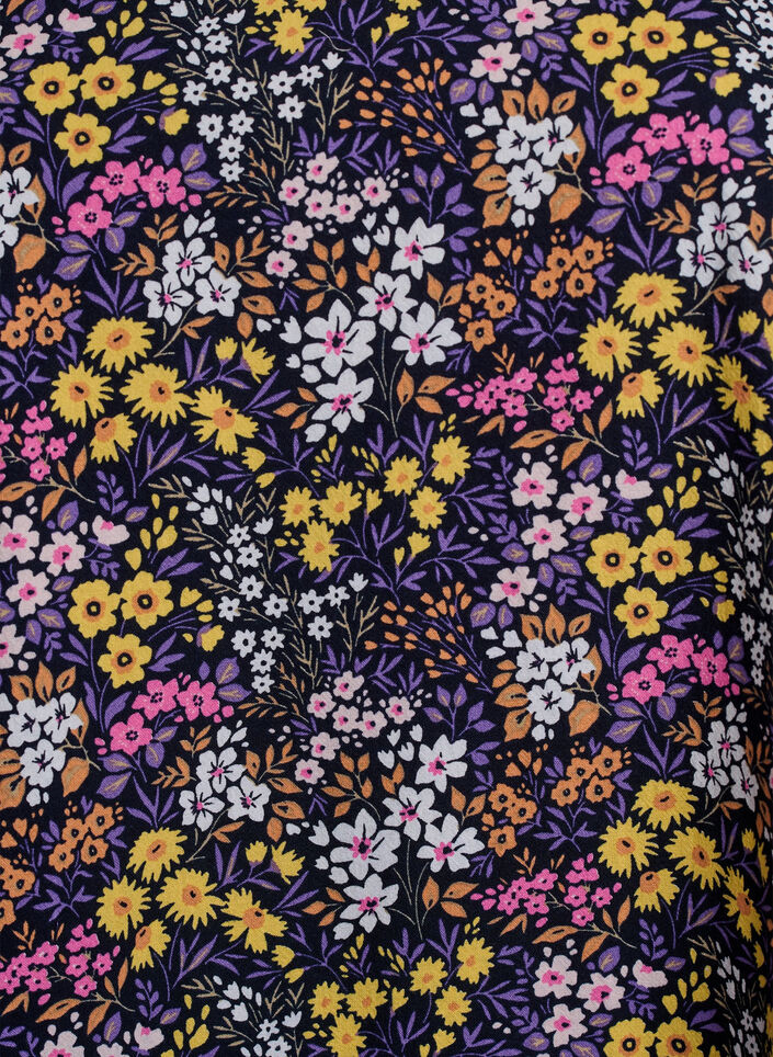 Short a-line dress with floral print, Blue, Packshot image number 2