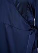 Short satin dress with wrap design, Blue, Packshot image number 2