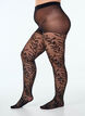 25 denier tights with leaf pattern, Black, Model image number 0