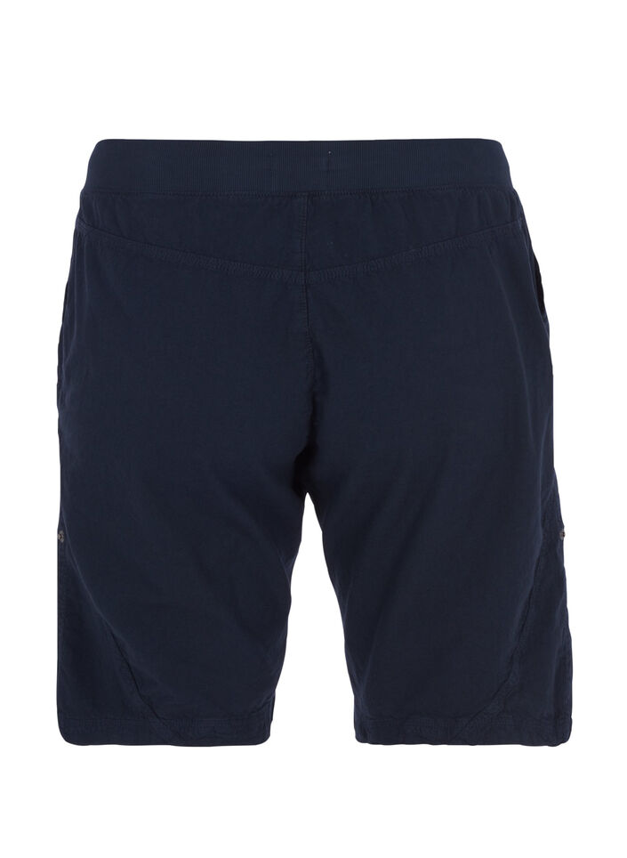 Loose cotton shorts with pockets, Blue, Packshot image number 1