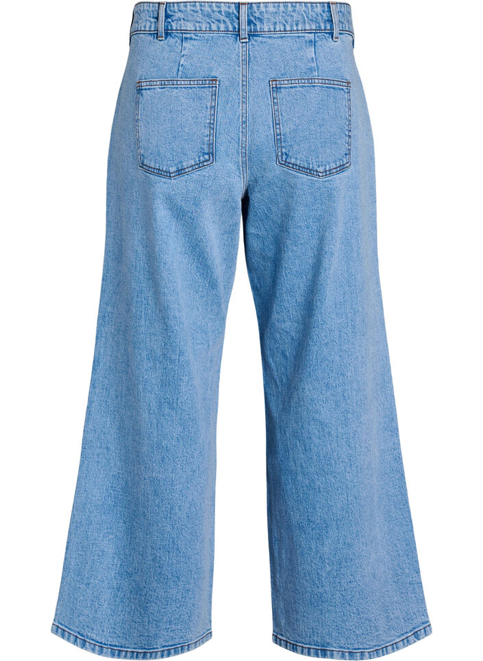 High-waisted wide leg jeans, Light Blue, Packshot image number 1
