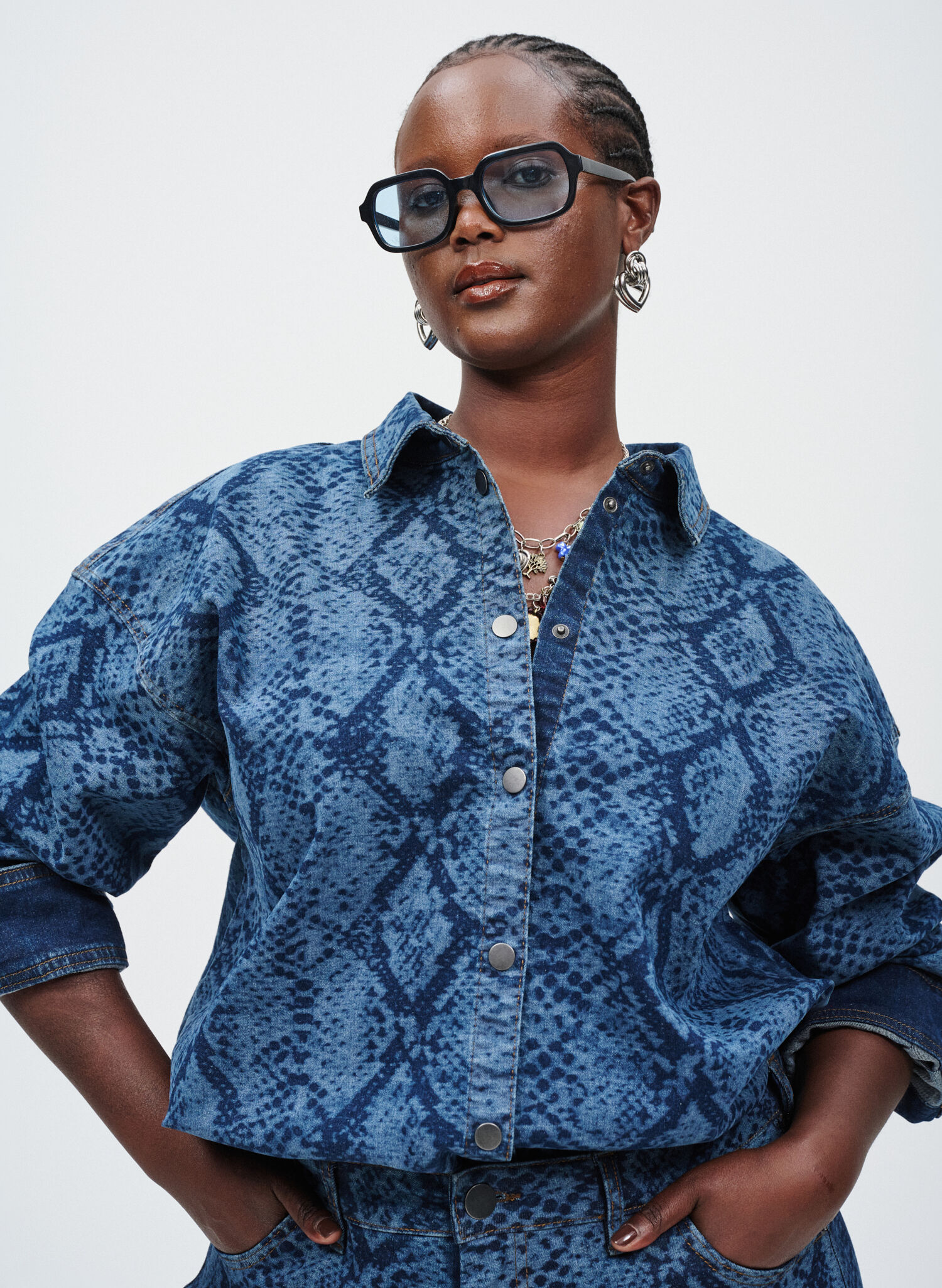 Zizzifashion Denim set, , Model