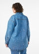 Denim shirt with embroidered motifs, Light Blue, Model image number 2