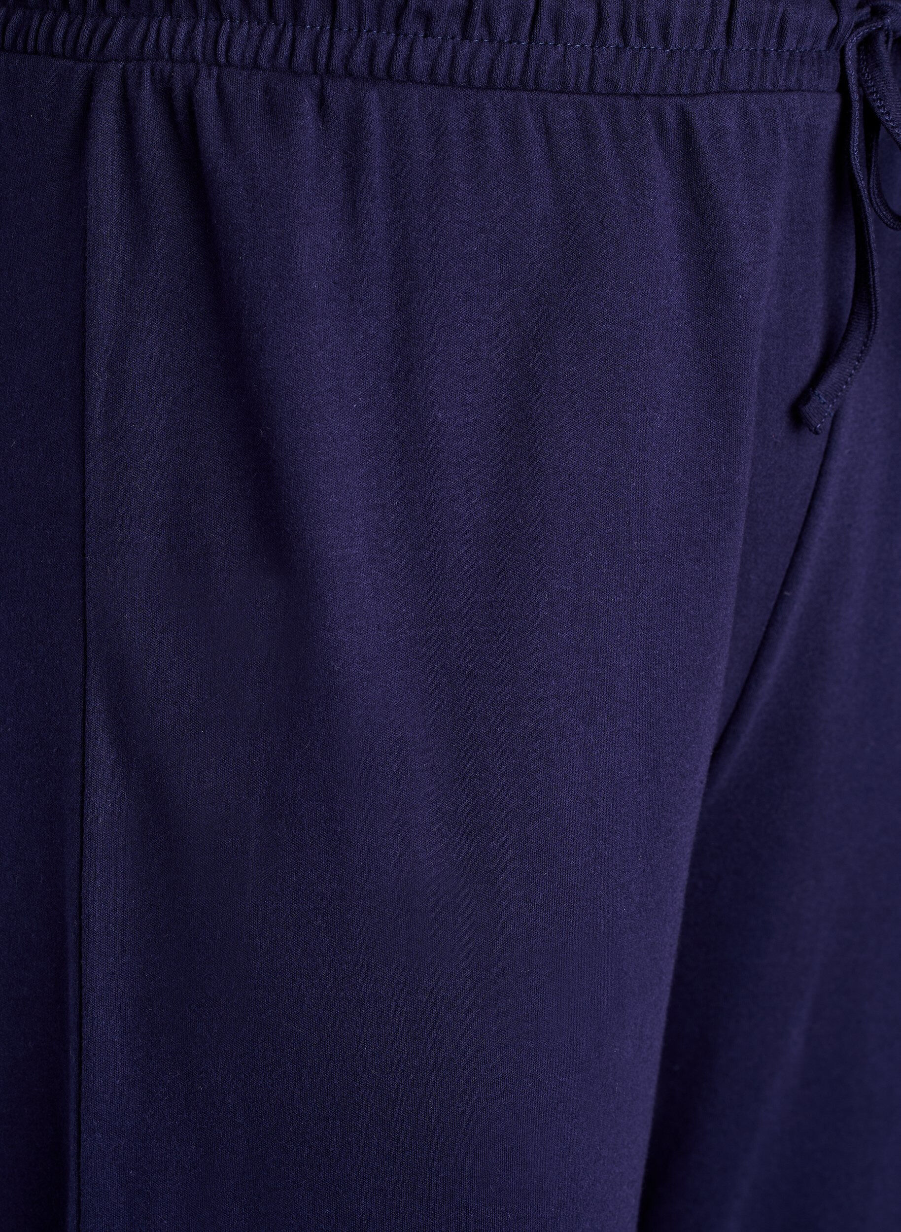 ZizzifashionCotton pyjama trousers with high waist, Blue, Packshot image number 2