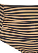 High-waisted bikini bottoms with stripes, Brown, Packshot image number 2