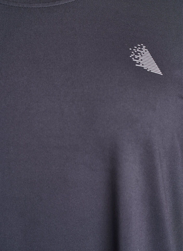 Workout top with 3/4 sleeves, Dark Grey, Packshot image number 2