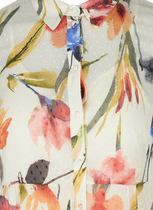 Printed midi dress with buttons and a-line, Snow White AOP, Packshot image number 2
