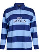 Striped polo shirt with embroidered text, Light Blue, Packshot image number 0