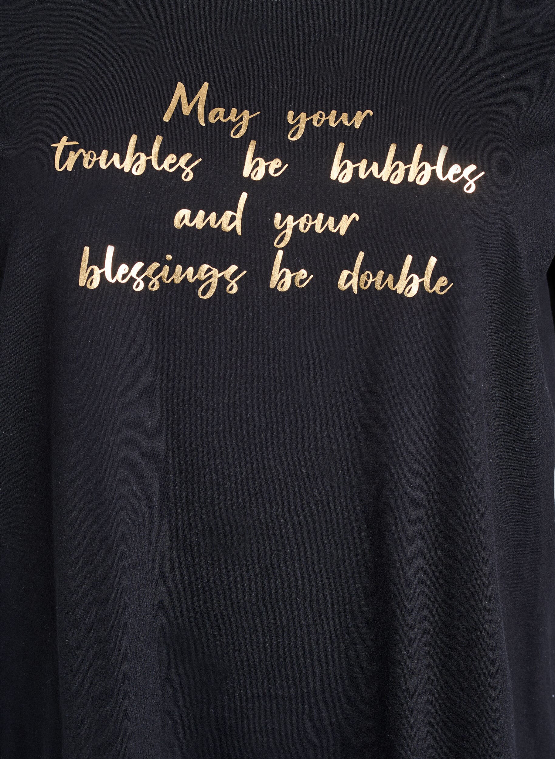 Zizzifashion FLASH - T-shirt with motif, Black, Packshot image number 2