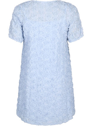 Party dress with 3D flowers, Cashmere Blue, Packshot image number 1