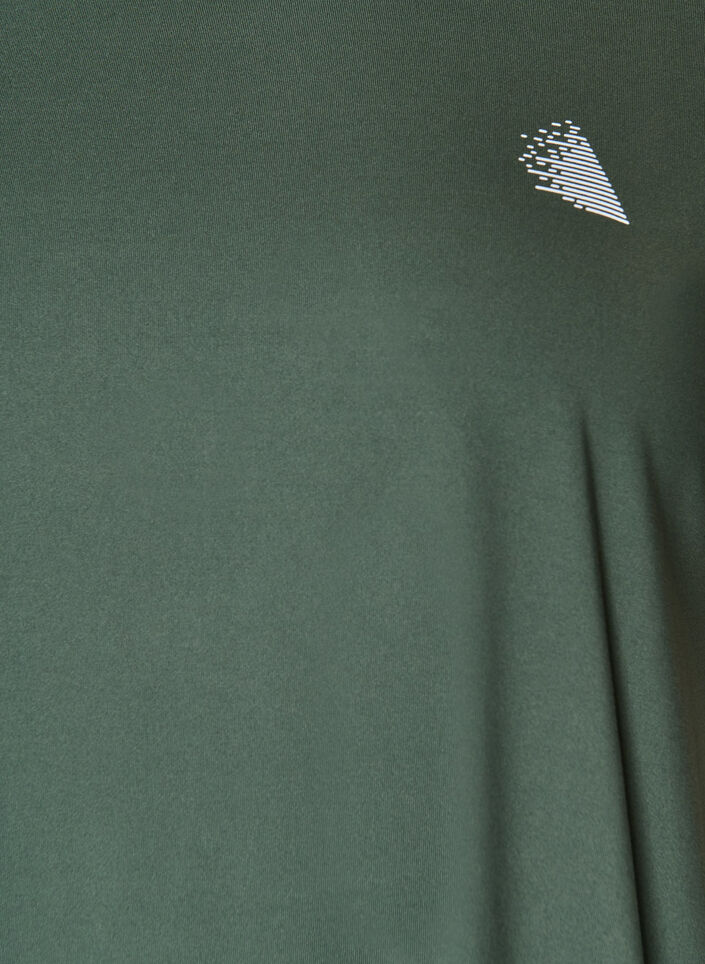 Solid-coloured training T-shirt, Green, Packshot image number 2