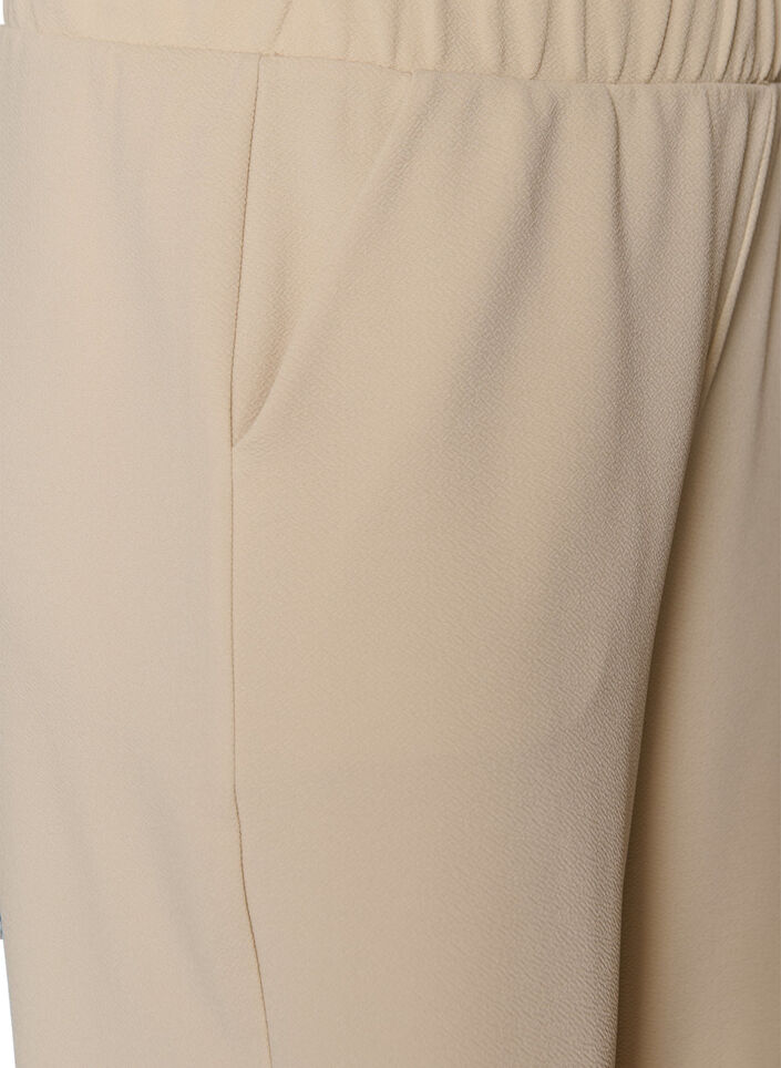 Loose trousers with 7/8 length, Beige, Packshot image number 2