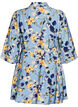 Patterned tunic with a tie-belt and 3/4 sleeves, Light Blue, Packshot image number 1