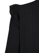 Short dress with ruffles and glitter, Black, Packshot image number 3