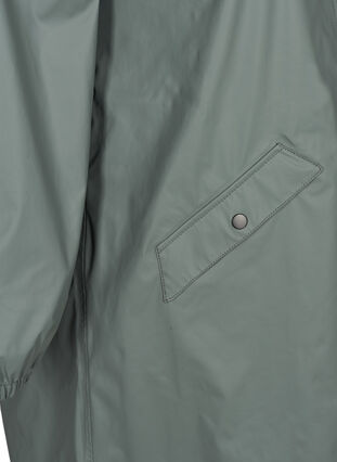 Hooded raincoat with taped seams, Balsam Green, Packshot image number 3