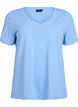 Short-sleeved t-shirt with v-neck, Light Blue, Packshot image number 0