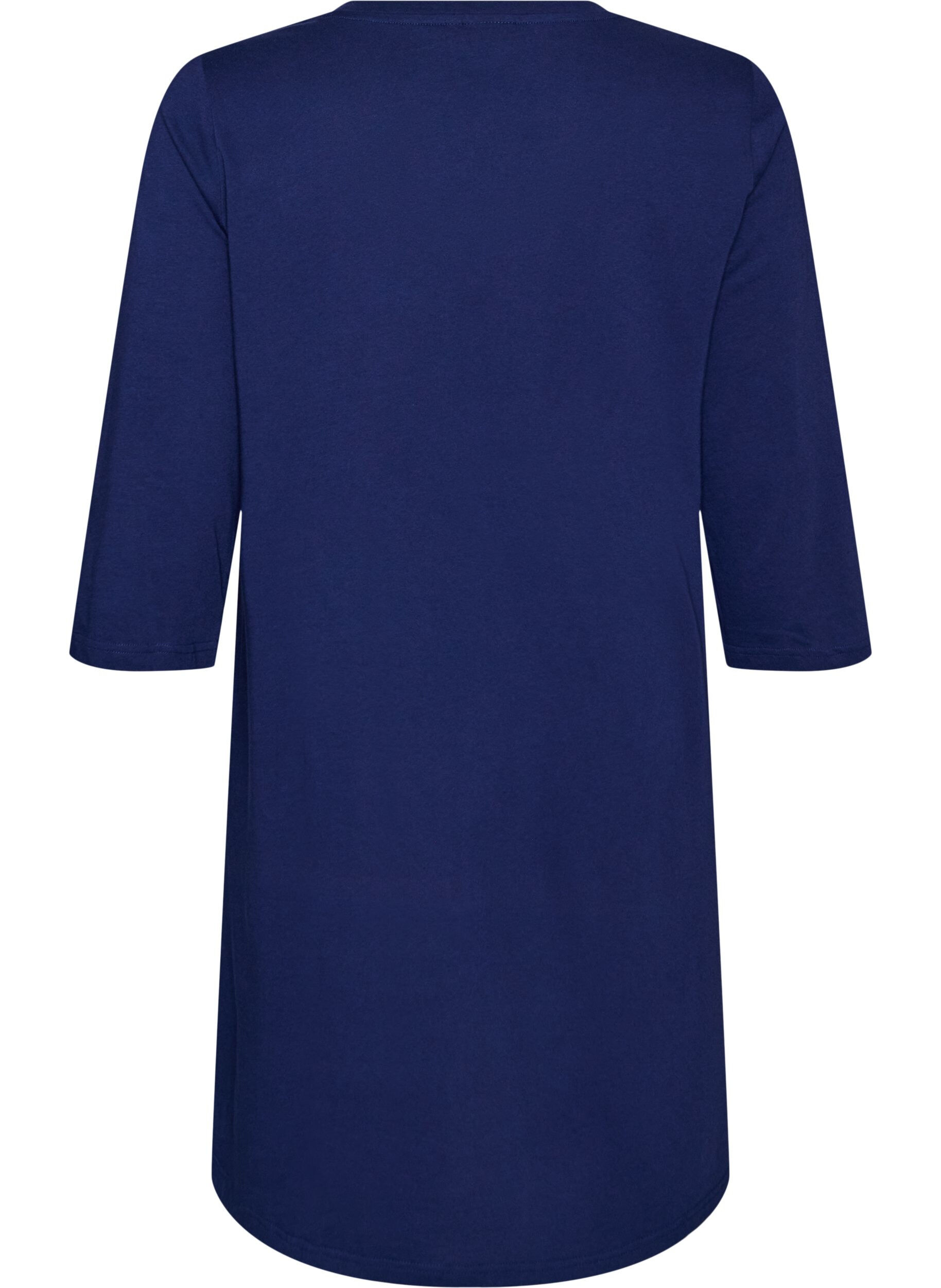 ZizzifashionNightdress in organic cotton with Christmas motif, Blue, Packshot image number 1