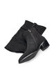 Long suede-look boot with a detachable shaft, Black, Packshot image number 2