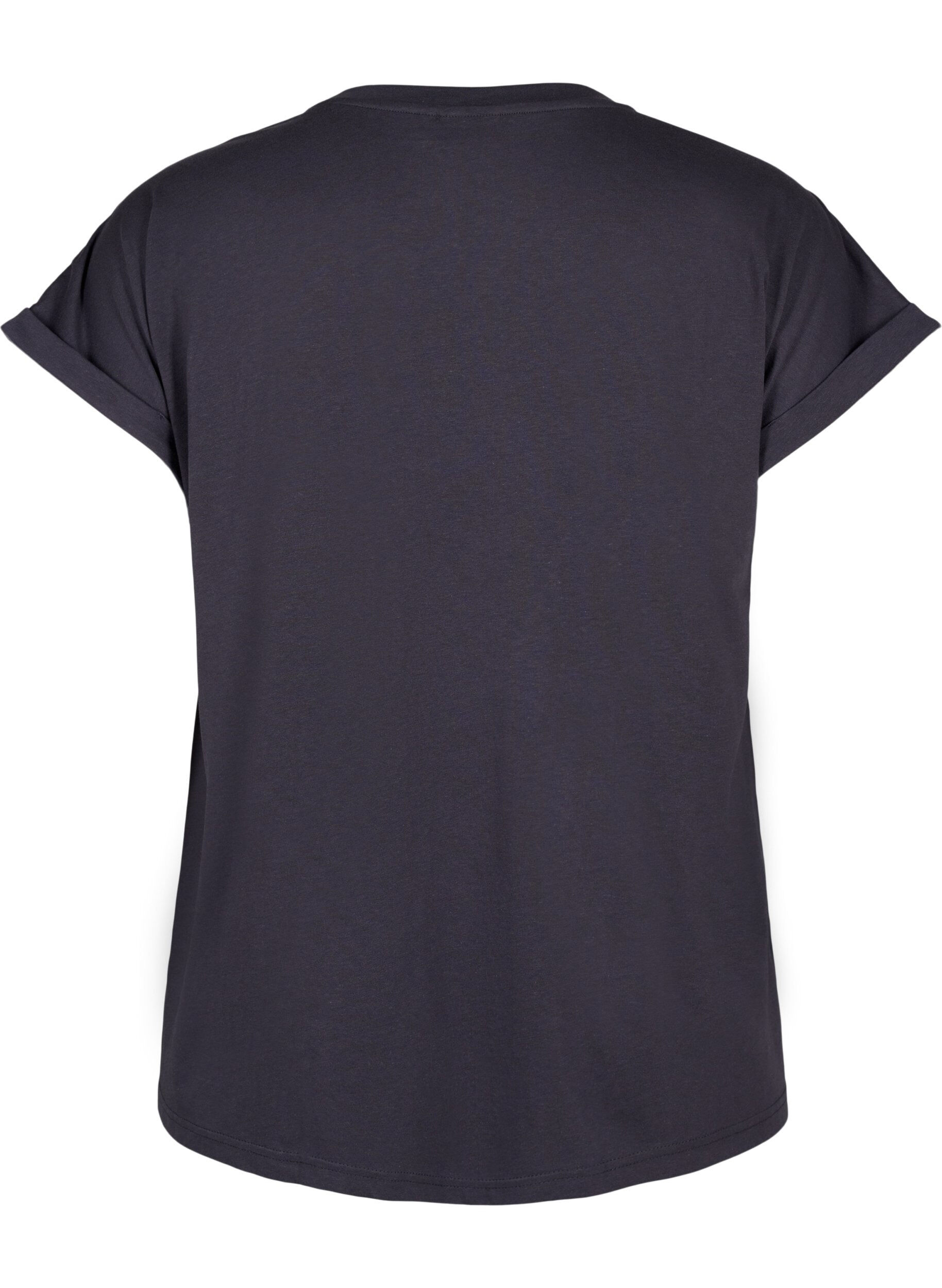 Zizzifashion Short sleeve cotton blend T-shirt, Dark Grey, Packshot image number 1