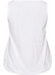 Tank top in organic cotton with V-neck and buttons, White, Packshot image number 1