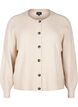 Rib knit cardigan with buttons, Beige, Packshot image number 0