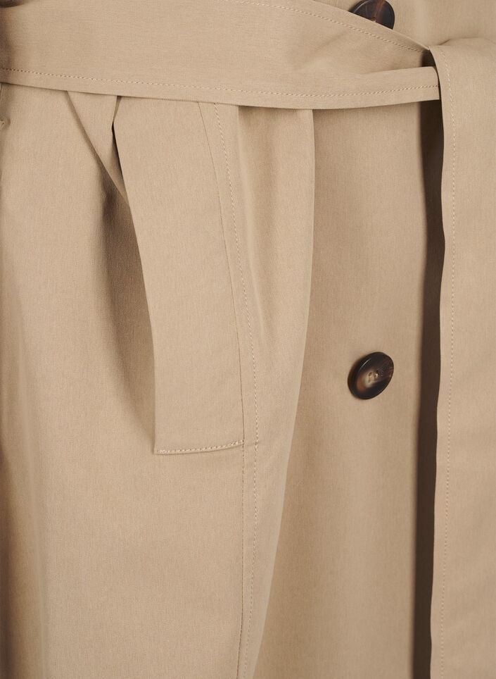 Mid-length trench coat with belt, Incense, Packshot image number 3