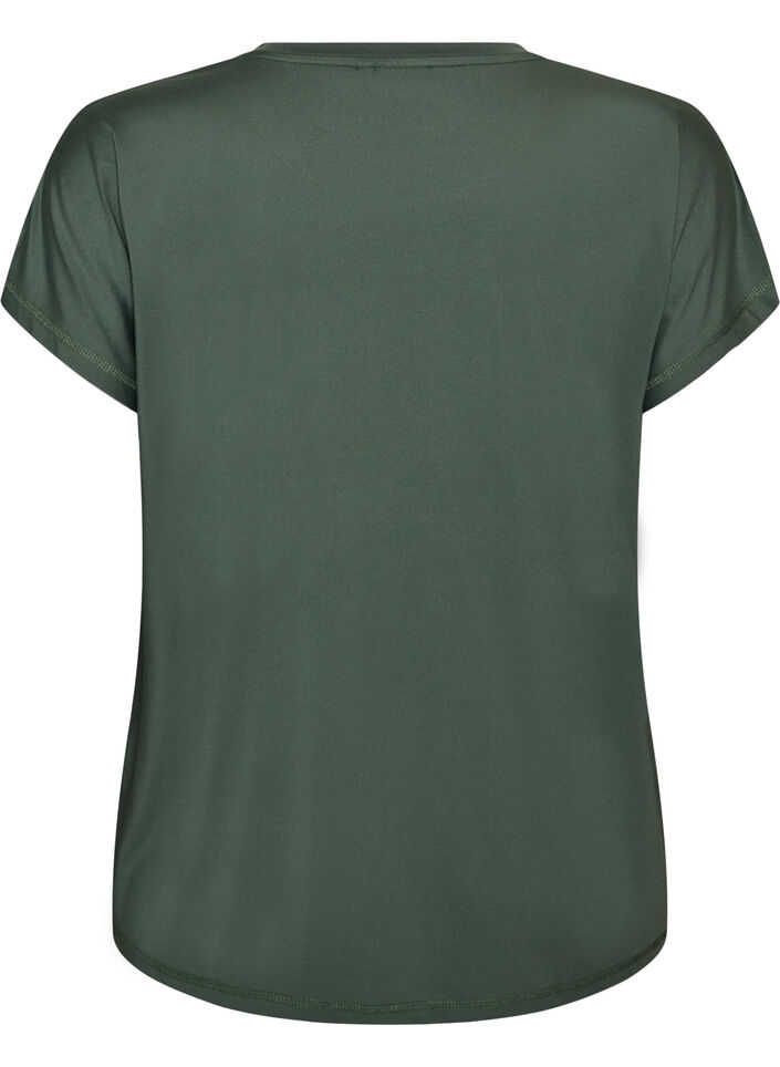 Solid-coloured training T-shirt, Green, Packshot image number 1