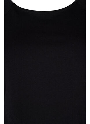 Cotton t-shirt with 2/4 sleeves in a 2-pack, Black, Packshot image number 2