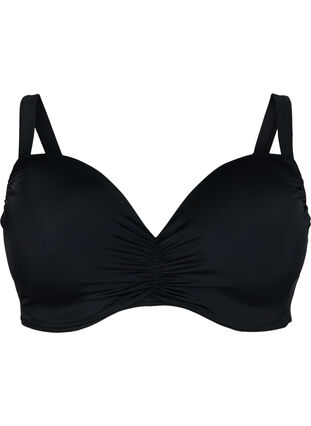 Bikini bra with shaped cups, Black, Packshot image number 0