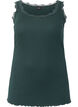 Top with lace trim, Green, Packshot image number 0