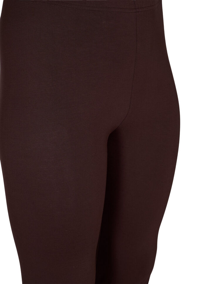 Basic viscose leggings, Brown, Packshot image number 2