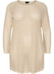Beach dress with eyelet embroidery and long sleeves, Beige, Packshot image number 0