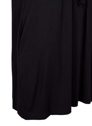 Short sleeved tunic in cotton, Black, Packshot image number 3